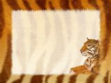 Grunge frame - fur of a tiger