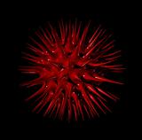 3D red Virus