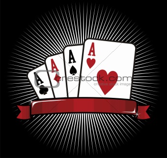 Four Aces. Poker icon