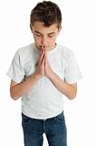 Spiritual boy praying