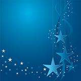 white and blue Christmas stars