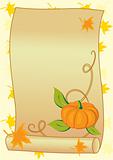 Autumn background with pumpkin for Thanksgiving day