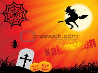 vector illustration of spooky background
