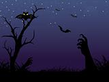 vector spooky halloween background