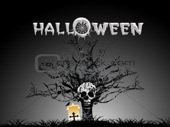 halloween background with scary object