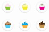 Cup Cake Buttons