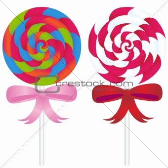Lollipop Candy with Ribbons