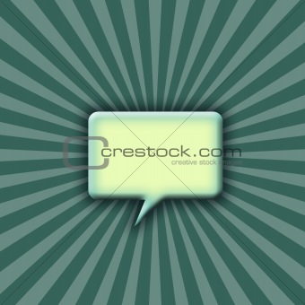 Colorful dialog on striped background