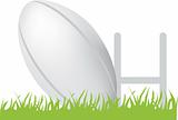 rugby ball and posts
