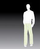 Young Man In Lime Green Patterned Pants