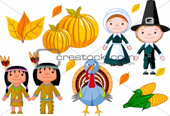 Thanksgiving icon set