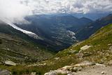 Chamonix valley in France Alps
