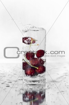 glass and cherry