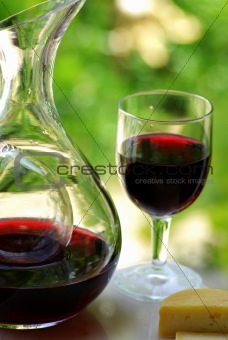 red wine with cheese