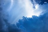 dramatic blue cloudscape