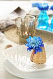 Table setting in maritime style