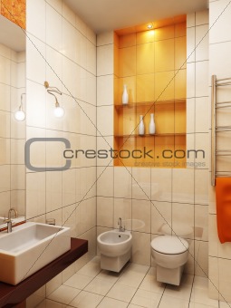modern bathroom 3d