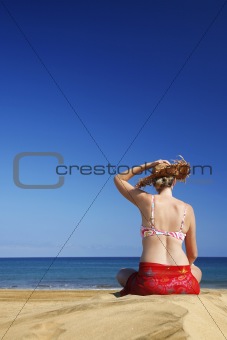 Woman by Beach