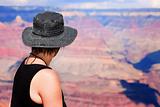 Female hiker at the Grand Canyon