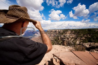 Male hiker at the Grand Canyon
