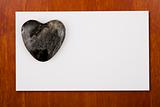 Blannk Card with Stone Heart