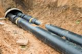 Water pipes in ground