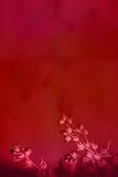 Beautiful deep red background with flowers 