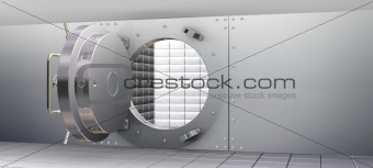 Bank Vault and Safety Deposit Boxes