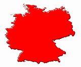 Germany 3d map with national color
