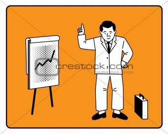 Businessman, Chart Presentation