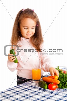 Eating vegetables