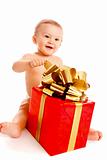 Baby with present