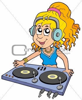 Cartoon DJ girl