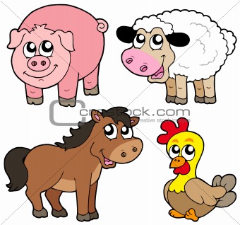Cute country animals collection