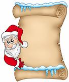 Winter parchment with Santa Claus 1