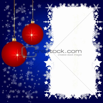 blue christmas background- space for your text