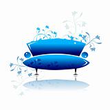 Blue sofa design