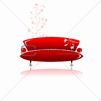 Red sofa design