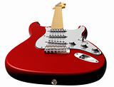 Red electric guitar 