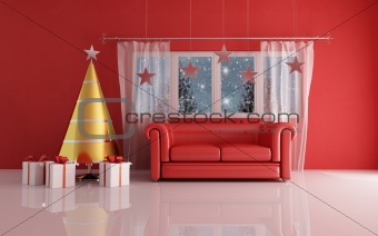 waiting for christmas day in red room
