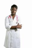 African american stethoscope isolated doctor