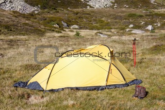 Camp in mountain
