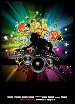Music event Background for Discoteque flyers