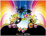 Abstract Tropical and latin music event background