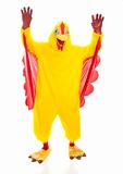 Chicken Man Hands Up