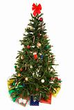 Christmas Tree with Gifts Isolated