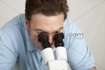 Looking Through Microscope