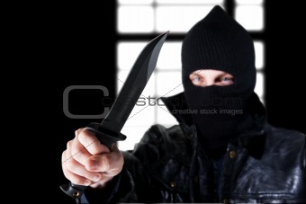 Young Criminal with Knife