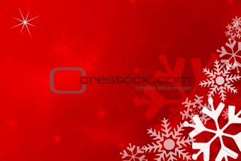 Snowflake red background