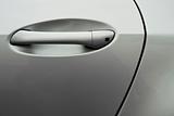 Silver car door handle